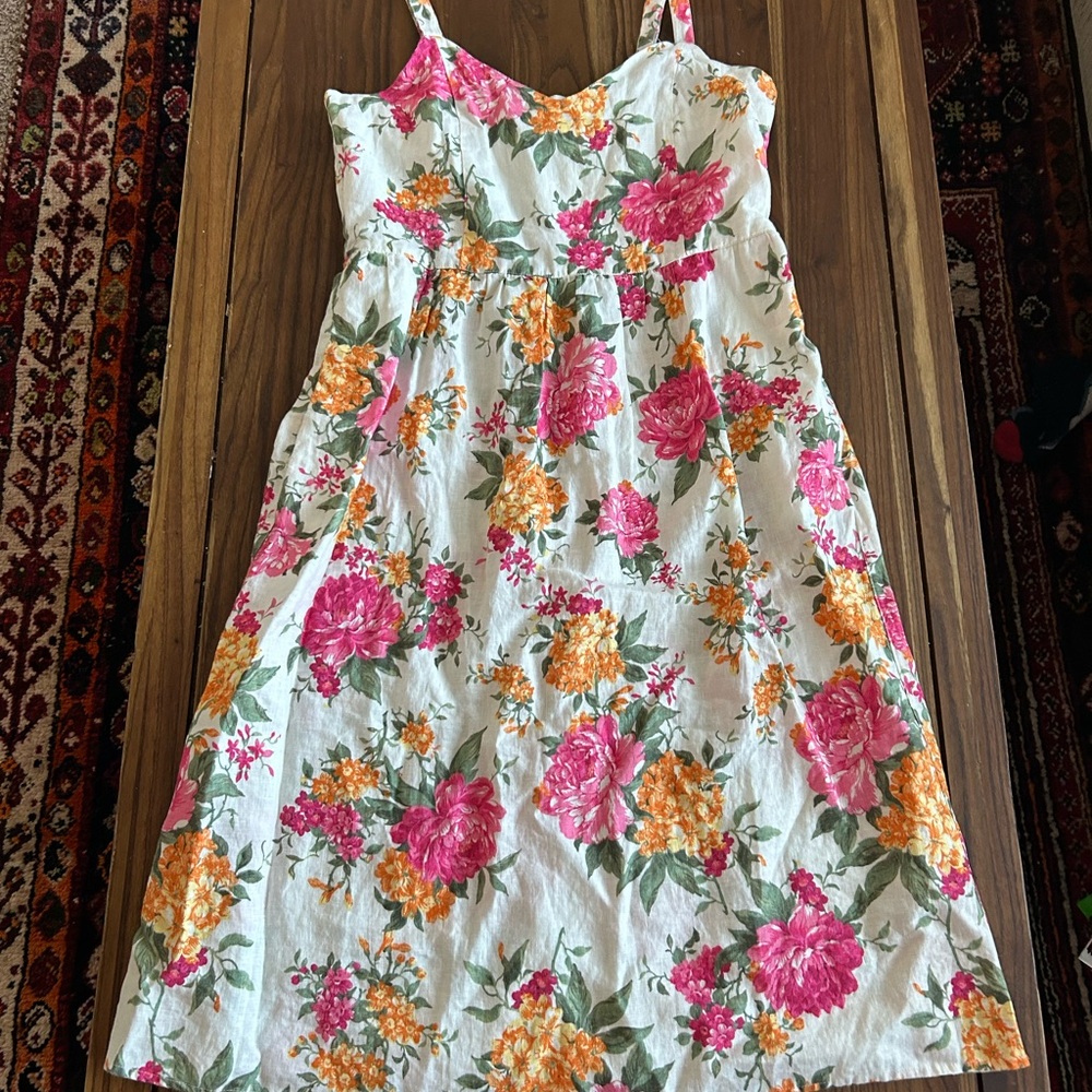 Cynthia Rowley Floral Linen Dress